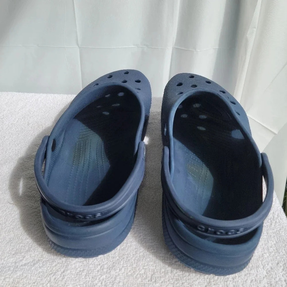 Crocs Mens Navy Blue Very Large  Size 17 pre-owned - Picture 8 of 11